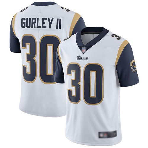 Los Angeles Rams Limited White Men Todd Gurley Road Jersey NFL Football 30 Vapor Untouchable